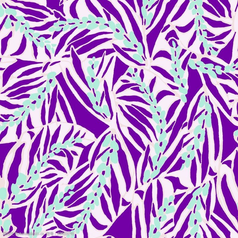 花纹紫色背景叶子图片