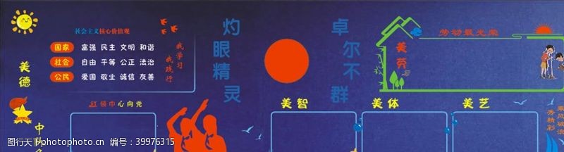 学校展板展览班级黑板报图片