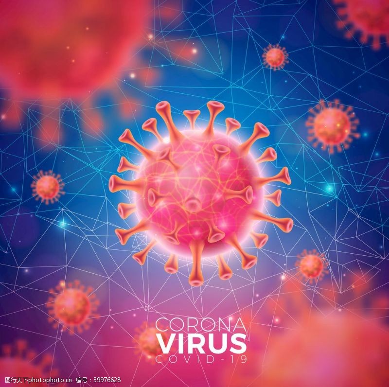 医院宣传病毒细菌带口罩图片