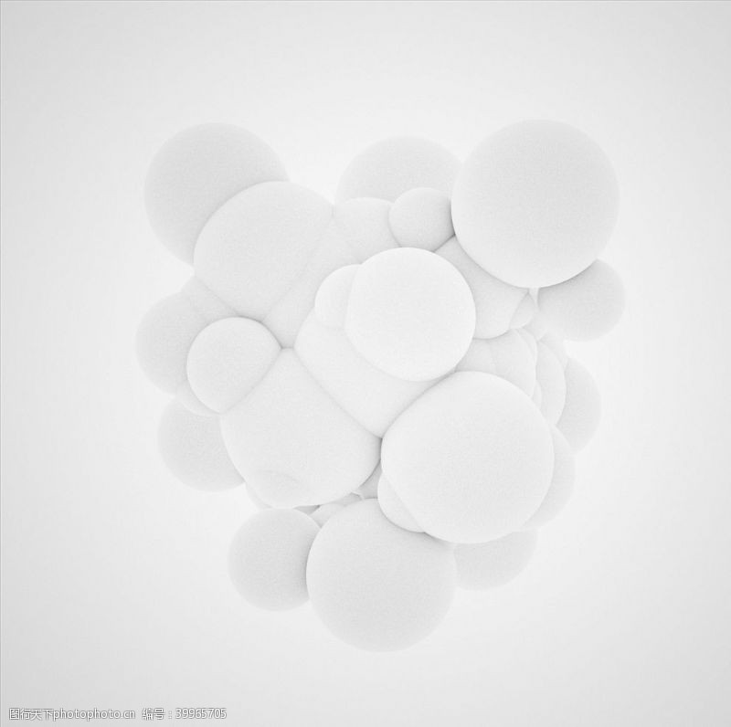 3d场景C4D模型白色球体结构图片