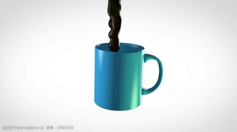 杯子设计C4D模型动画倒咖啡在杯子图片