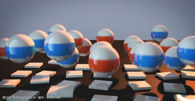 动画片C4D模型动画跳动的球体图片