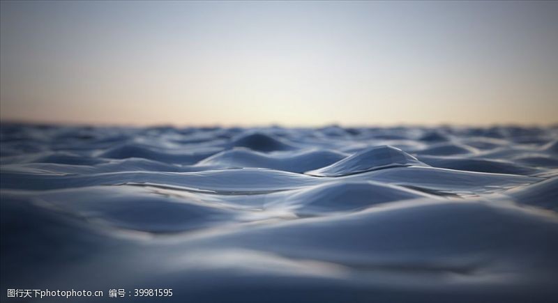 蓝色波浪C4D模型海面水面纹理波浪图片
