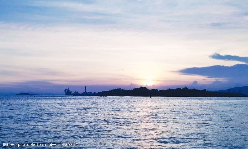 厦门大海日落图片