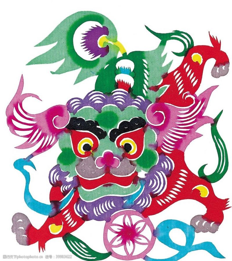 传统节日文化吉祥动物剪纸图片