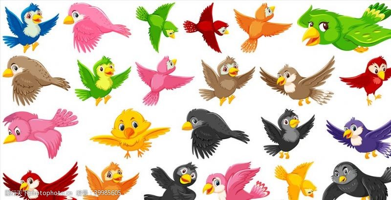 动物表演卡通小鸟图片
