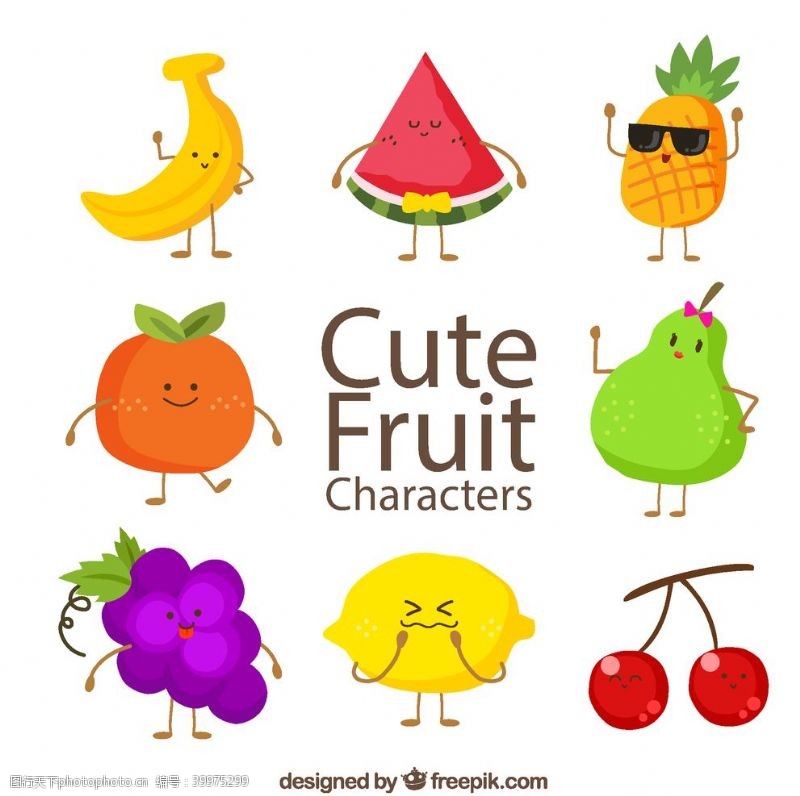 西瓜可爱彩色水果图片