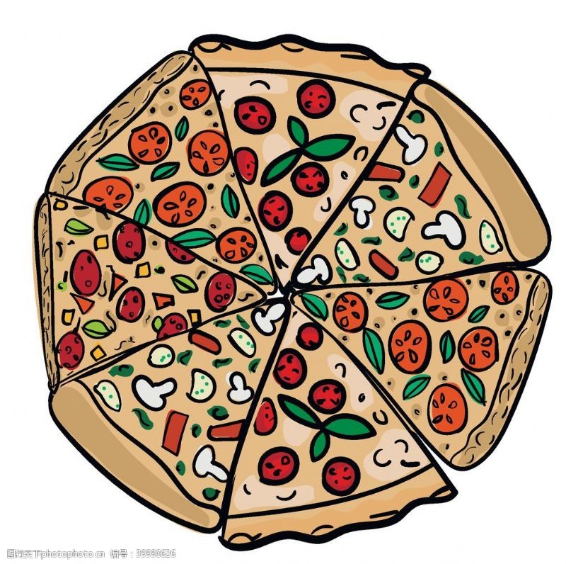 矢量高清大图披萨图片