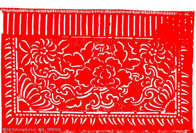 春节羊皮影剪纸图片