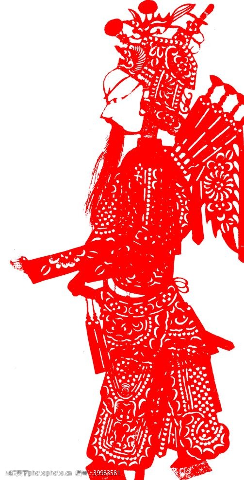 中华传统节日皮影剪纸图片