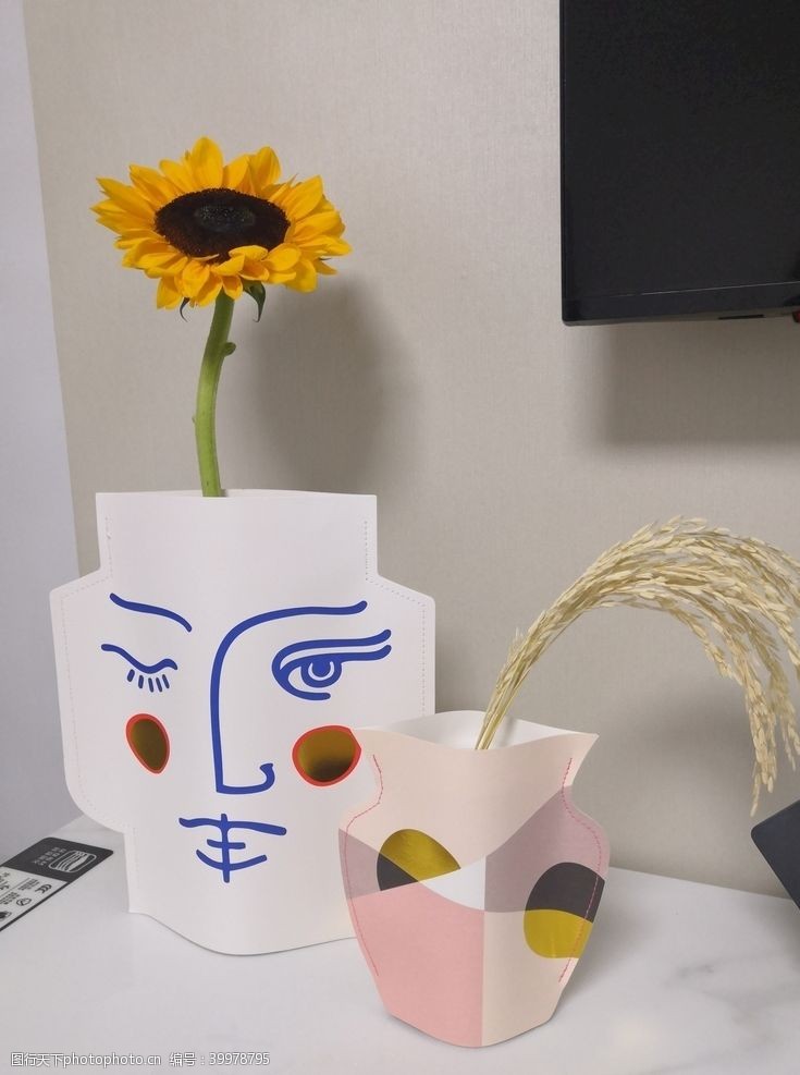 创意摆件向日葵创意花瓶客厅摆件图片