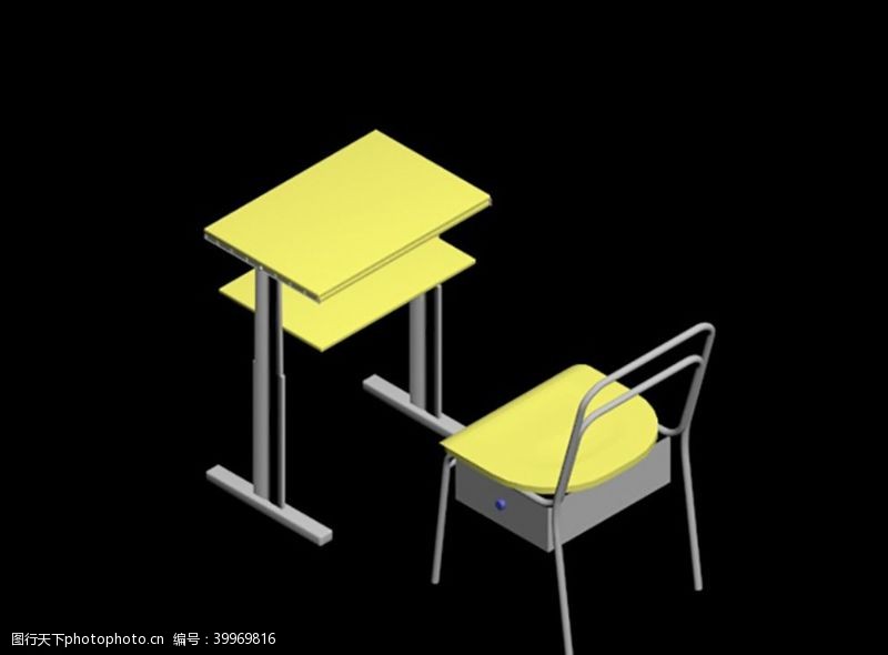 3d室内模型3D桌椅图片