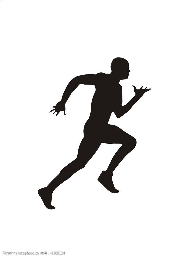 卡通运动人奔跑跑步图片