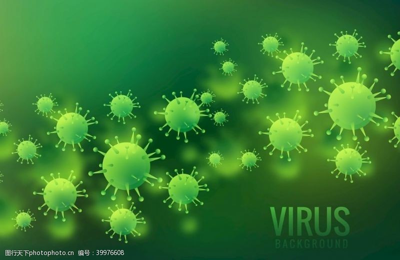 冠状病毒细菌带口罩图片