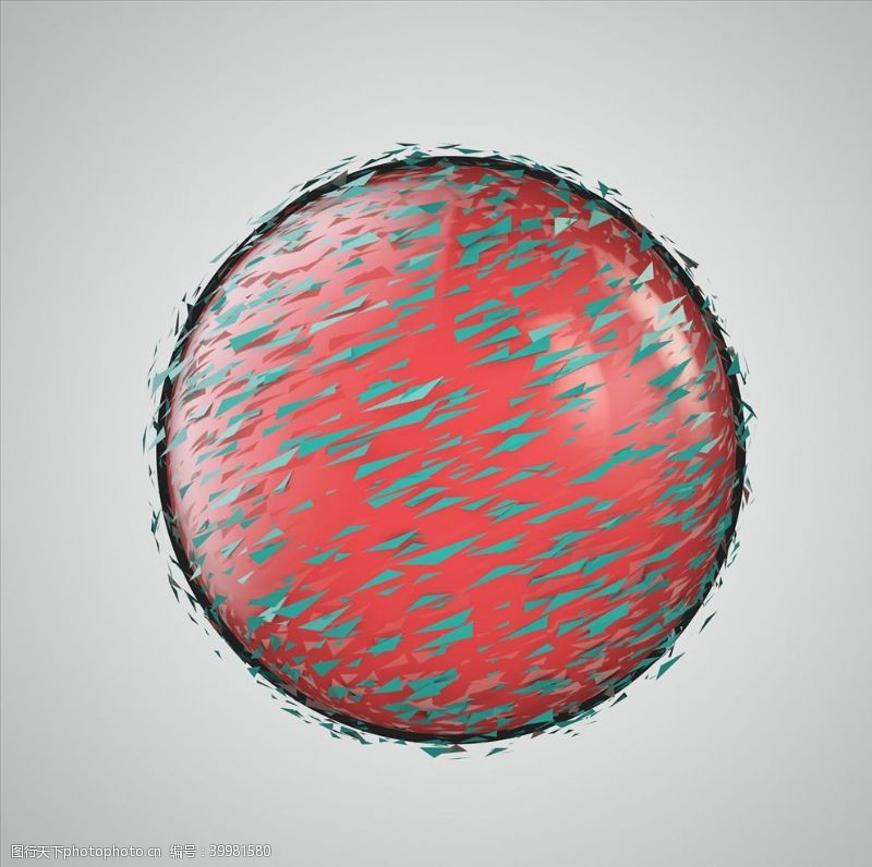 动画片C4D模型星球球体玻璃珠图片