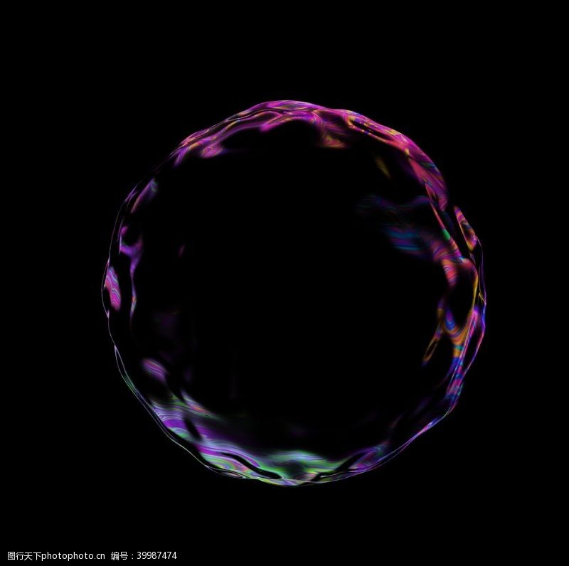 水滴素材彩色泡泡图片