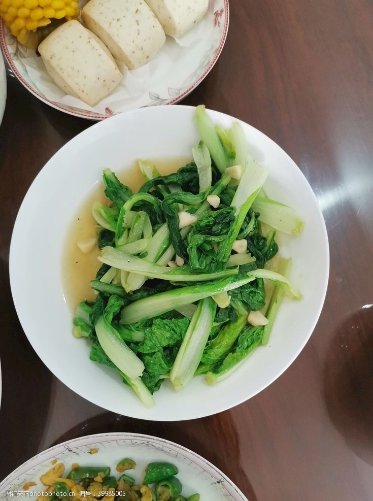 绿色调炒小白菜图片