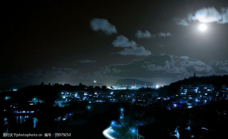 地段城市夜景图片