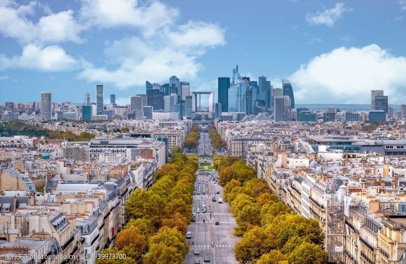 现代化都市法国巴黎图片