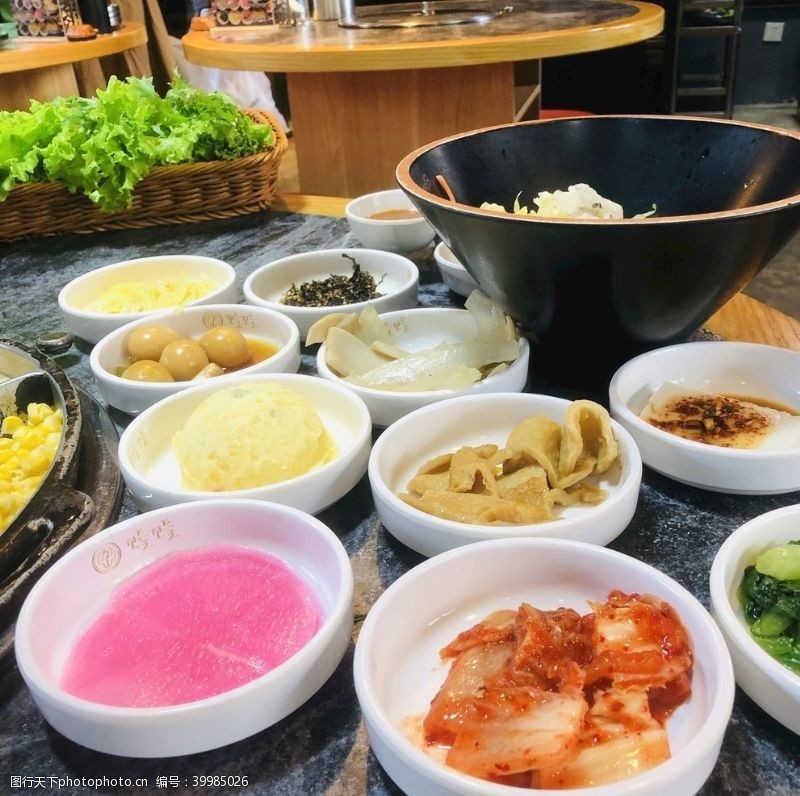 韩式烤肉小菜图片