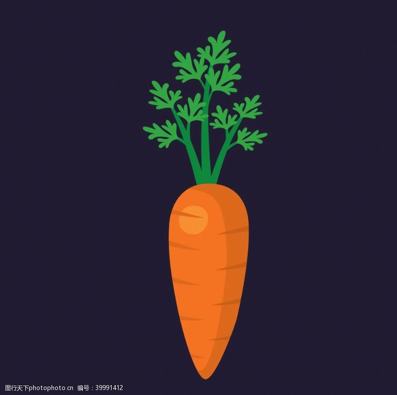 手绘蔬菜红萝卜蔬菜水果图片