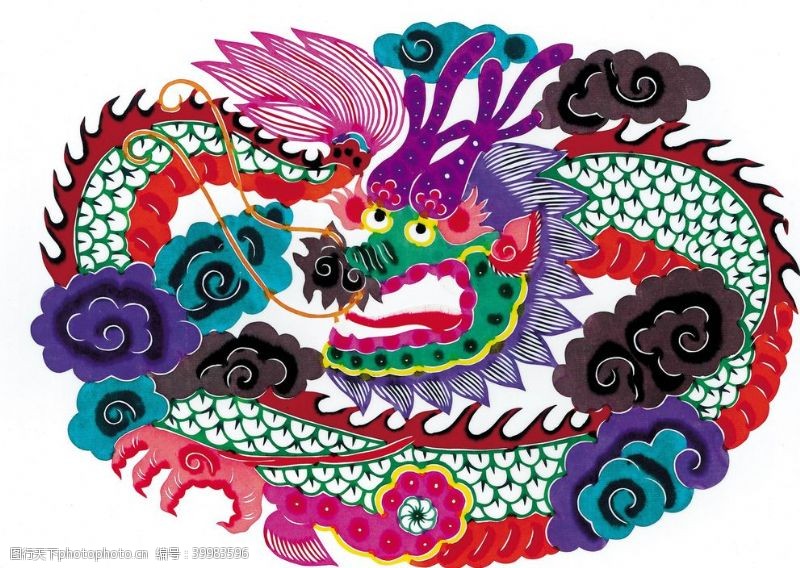 传统文化图案花纹吉祥动物剪纸图片