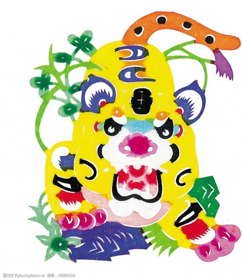 中华传统吉祥动物剪纸图片