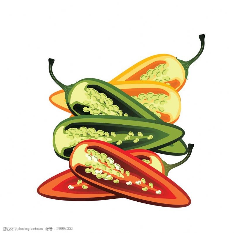 有机水果海报辣椒蔬菜水果图片