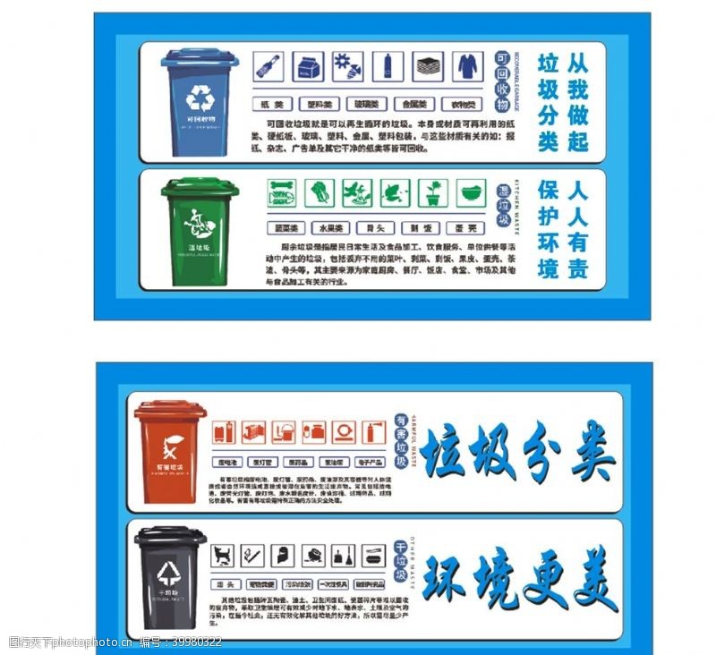 垃圾箱垃圾分类图片
