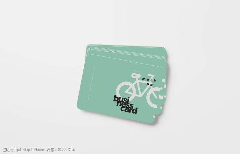 绿色vi绿色名片卡片工牌高档样机图片