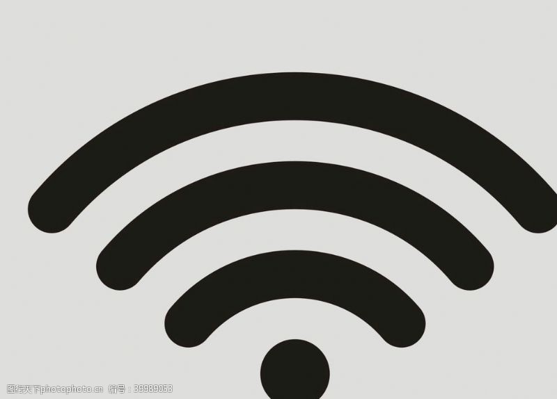 无线矢量圆角wifi图标图片