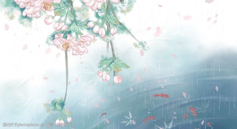 樱花素材手绘樱花图片