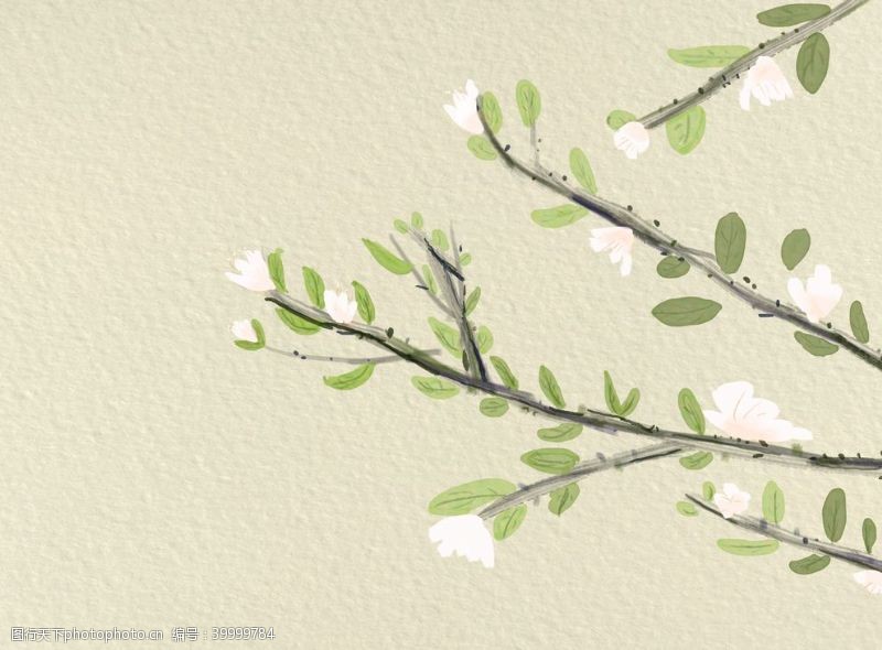 春天活动素材手绘樱花图片