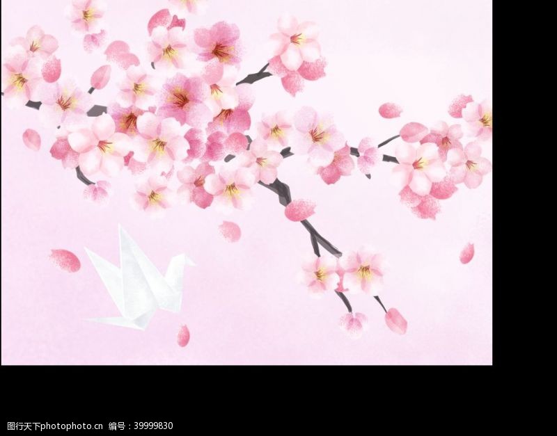 民俗活动手绘樱花图片