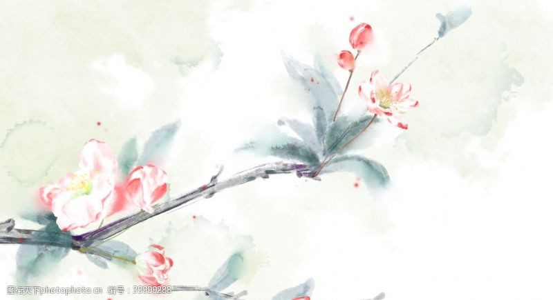 手绘素材樱花图片