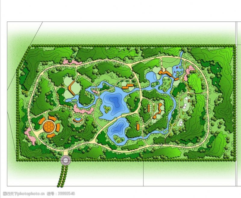 花店盆景园园林规划设计方案图片