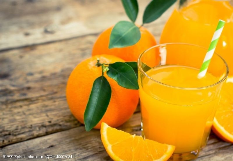 冰镇柠檬汁橙子橙汁图片