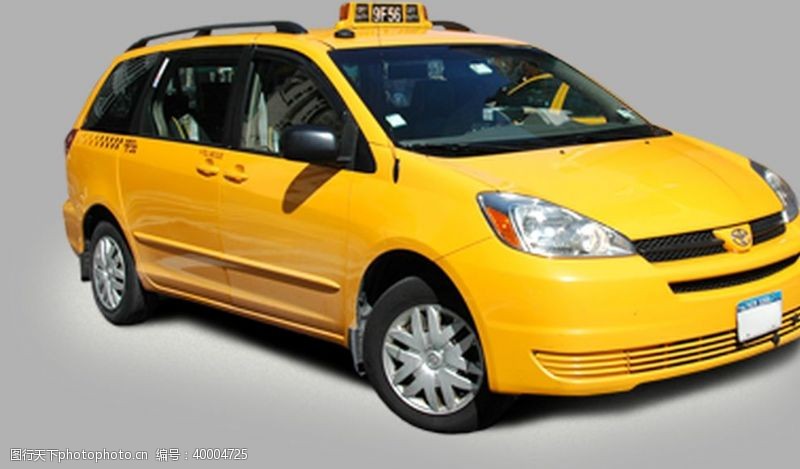 黄色跑车出租车图片