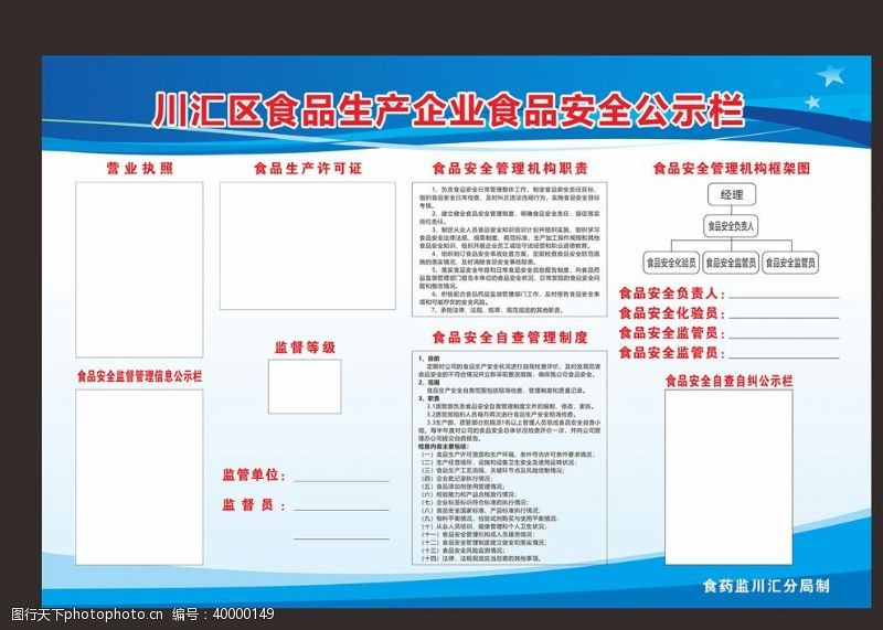 食品安全制度食品信息公示栏图片