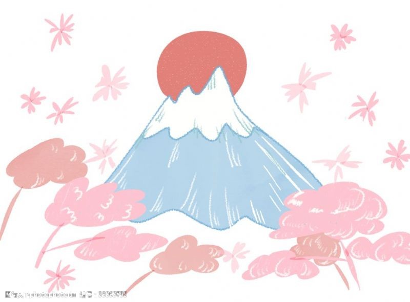 亲子活动手绘樱花图片