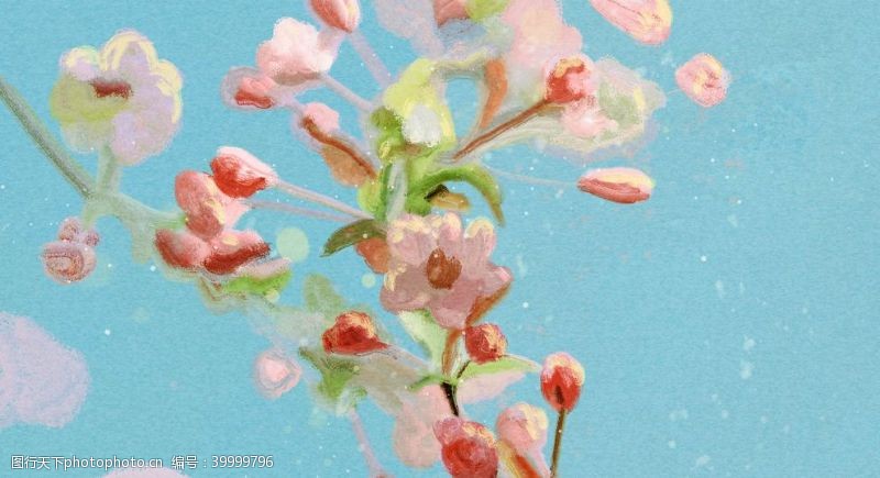 樱花素材手绘樱花图片