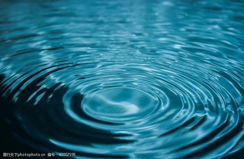 水涟漪纹理抽象背景蓝色图片