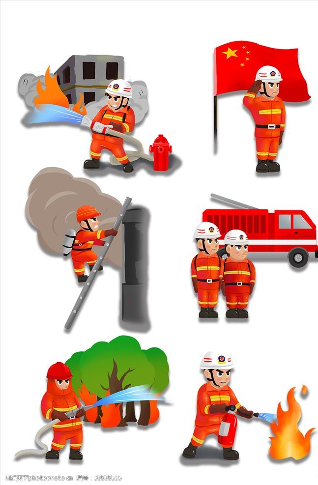 防队消防素材图片