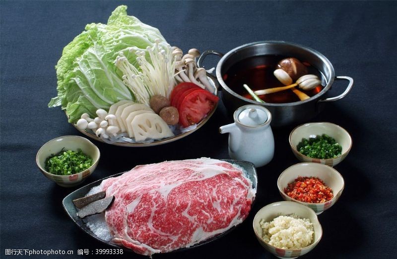 雪花牛肉火锅图片