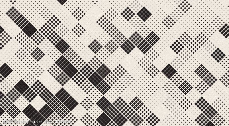黑白花纹边框抽象格子粒子元素图片