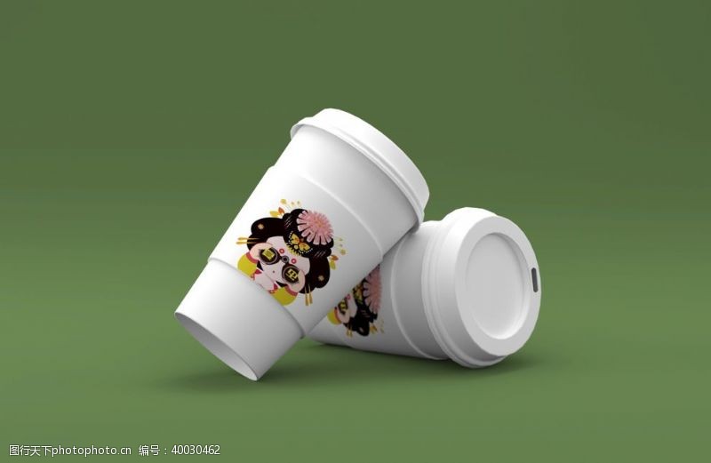 陶瓷咖啡杯样机图片