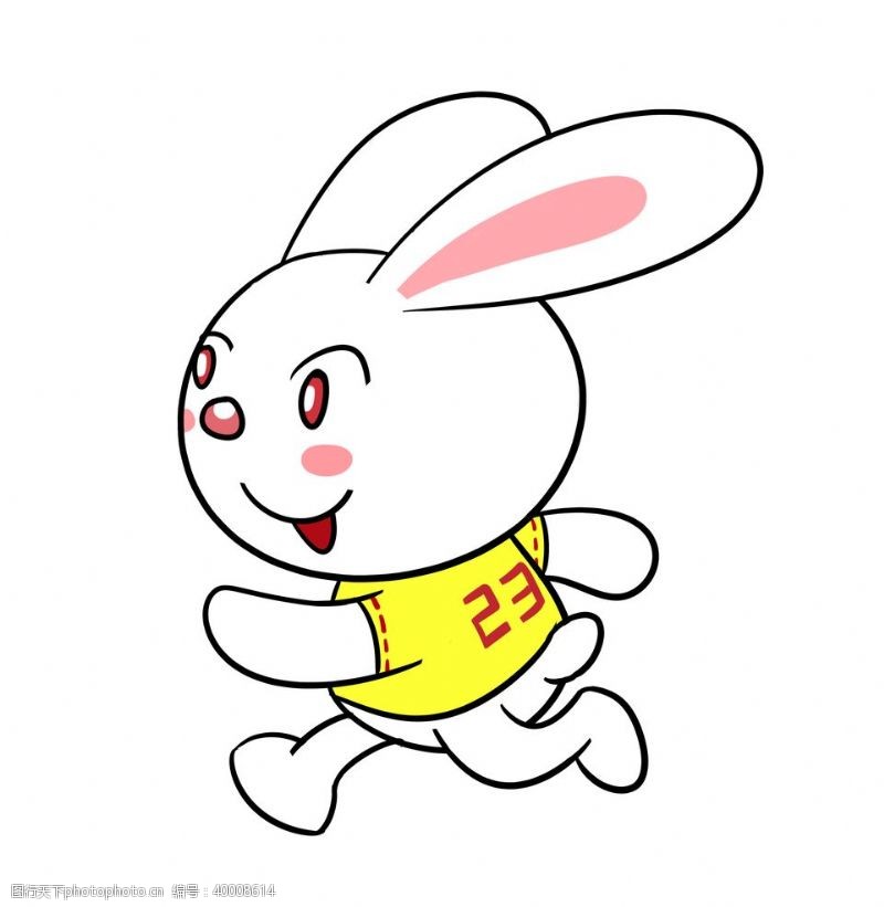小童星卡通运动兔子图片