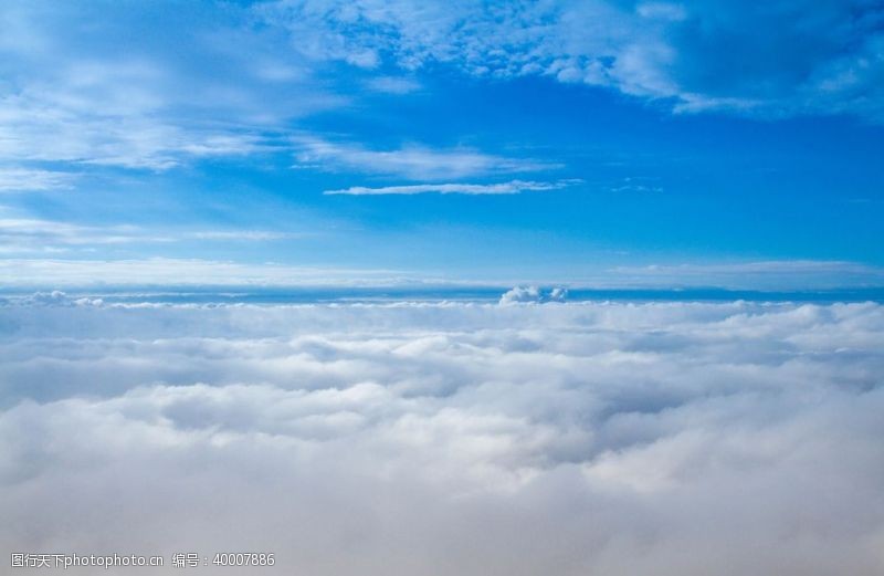 早晨蓝天白云图片