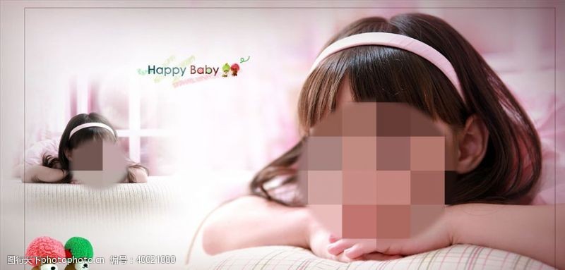 幼儿摄影美丽天使周岁纪念册PSD模板图片