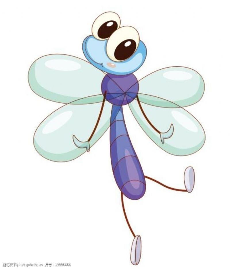 国际儿童节矢量卡通蜻蜓图片